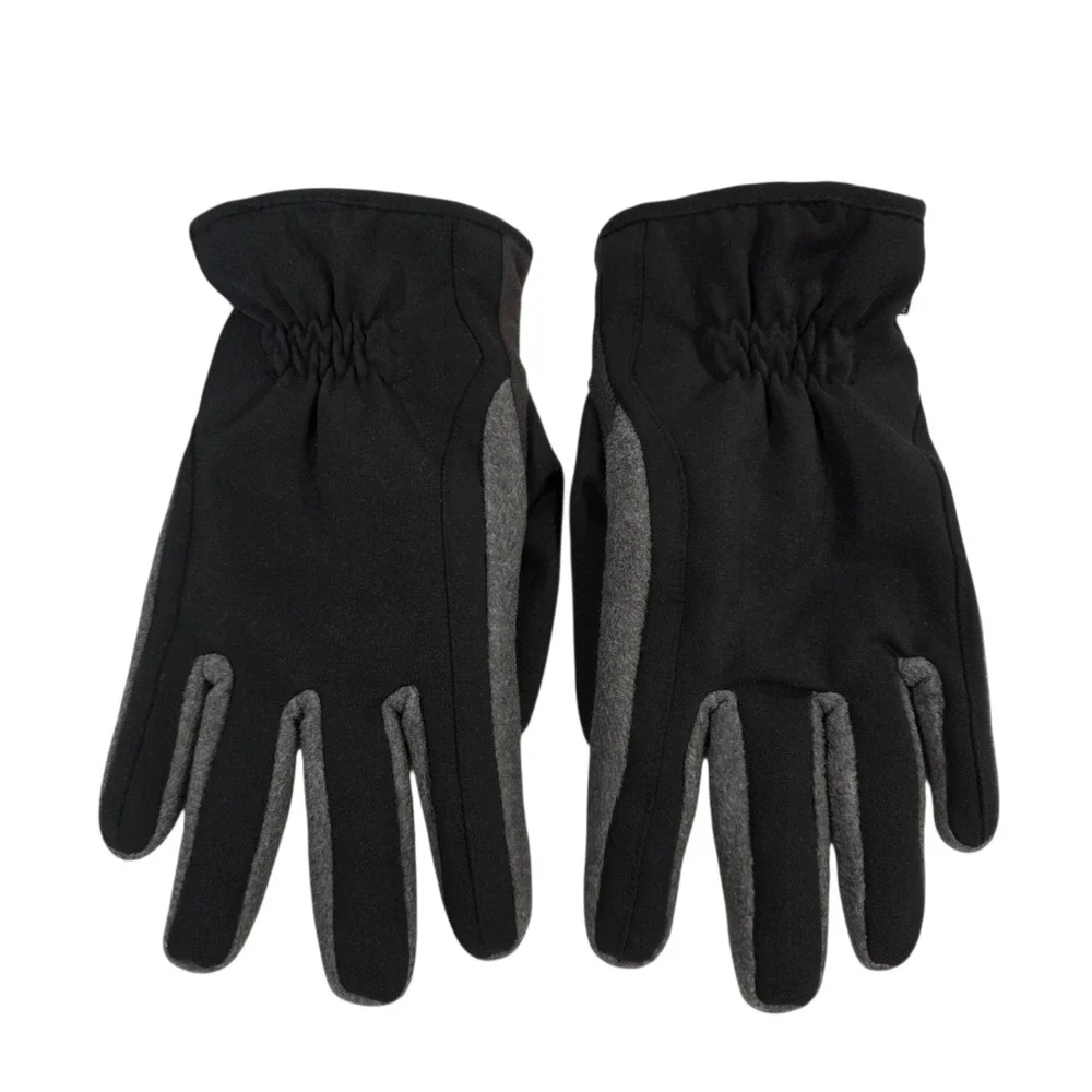 Isotoner Ultradry Gloves Unisex Black Gray M/L Cold Weather Warm Outdoor Lined - Picture 1 of 10